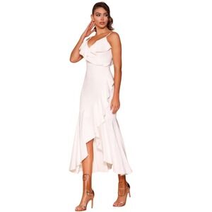 Les Demoiselle LD1129 Ivory Martina Wedding Dress Women's Sz AU 10 Fairy Ruffles